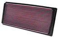 K&N Engineering K&N 33-2114 Air Filter Element for Jeep Wrangler TJ 1996-2006, Panel, Reusable Cotton, Red