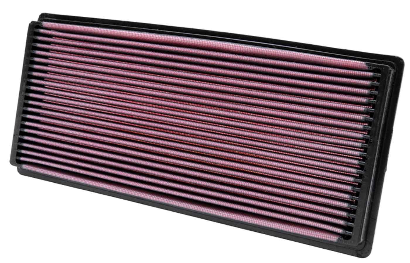 K&N Engineering K&N 33-2114 Air Filter Element for Jeep Wrangler TJ 1996-2006, Panel, Reusable Cotton, Red
