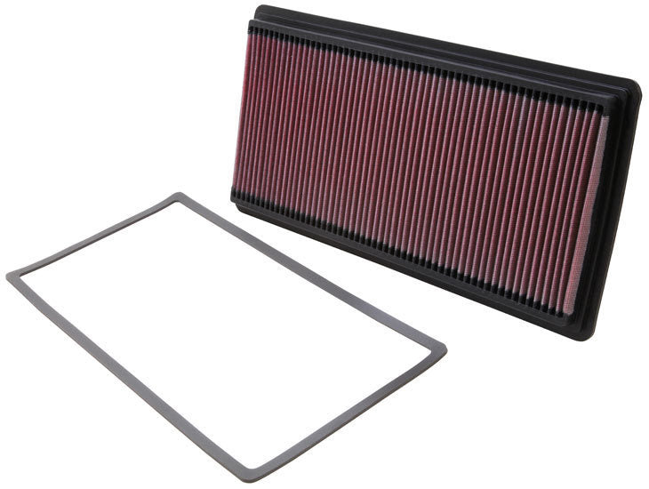 K&N Engineering 33-2118 Air Filter Element for 1998-2007 Chevrolet Camaro and Pontiac Firebird, 16 x 8 Inch Reusable Cotton Panel Filter