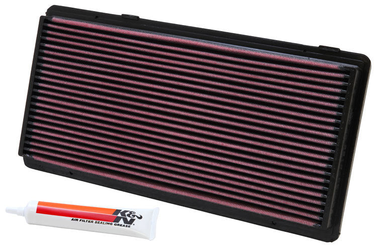 K&N Engineering 33-2122 Air Filter Element for Jeep Cherokee 1996-2001, Reusable Cotton Panel, 13.563 x 6.688 inches