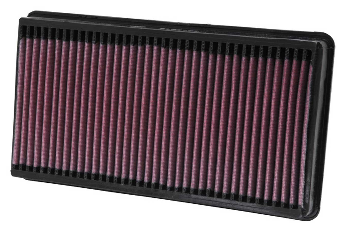 K&N Engineering 33-2248 Panel Air Filter for Ford Fullsize SUVs and Trucks, 13.188 x 7.25 inches, Red Reusable Cotton