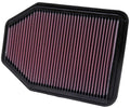 K&N Engineering 33-2364 Air Filter Element for Jeep Wrangler JK 3.8L, Reusable Cotton, Red, Panel, 11.75 x 8.25 Inches