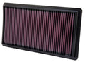 K&N Engineering 33-2395 Air Filter Element for 2007-2026 Ford Vehicles, Reusable Cotton Panel, 12 x 6.75 Inches