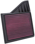 K&N Engineering 33-2431 Air Filter Element for Ford Mustang 2010-2014, Panel, 12.25 x 9.625 Inches, Reusable Cotton Filter