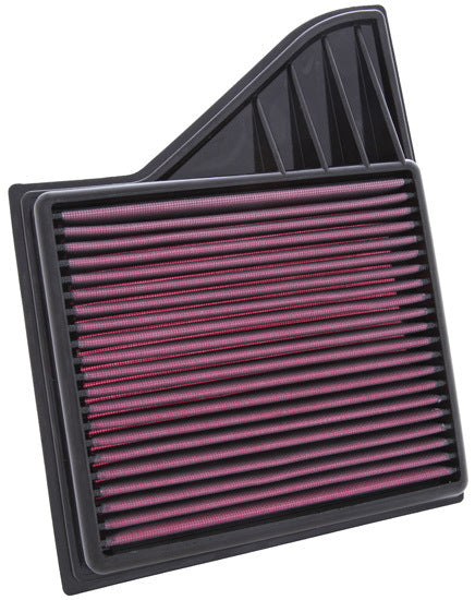 K&N Engineering 33-2431 Air Filter Element for Ford Mustang 2010-2014, Panel, 12.25 x 9.625 Inches, Reusable Cotton Filter