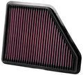 K&N Engineering 33-2439 Replacement Air Filter for GM Compact SUVs 2010-2017, Panel, 11 x 8.875 Inches, Reusable Cotton, Red Finish