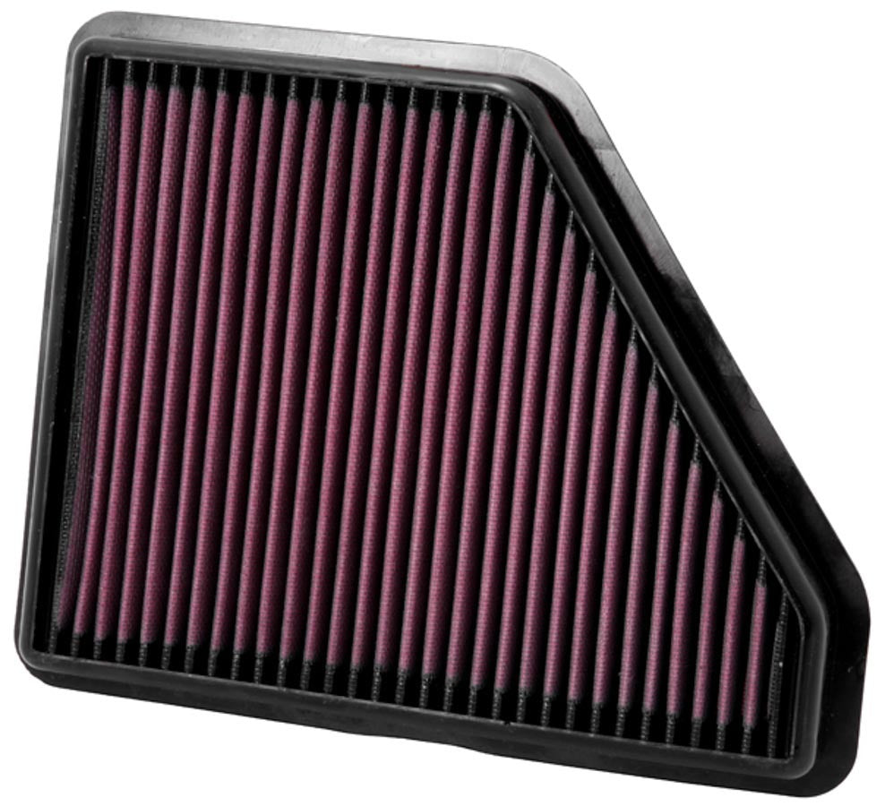 K&N Engineering 33-2439 Replacement Air Filter for GM Compact SUVs 2010-2017, Panel, 11 x 8.875 Inches, Reusable Cotton, Red Finish