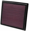 K&N Engineering 33-2443 Performance Air Filter for Toyota and Lexus 2010-2026, 9.625 x 8.75 Inches, Reusable Cotton Filter in Red