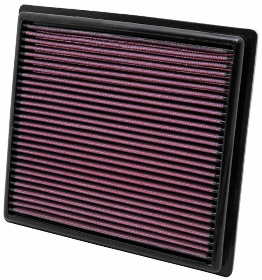 K&N Engineering 33-2443 Performance Air Filter for Toyota and Lexus 2010-2026, 9.625 x 8.75 Inches, Reusable Cotton Filter in Red