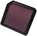 K&N Engineering 33-2456 Replacement Air Filter Panel for Nissan V8 Engines, 13.25 x 12.438 Inches, Reusable Cotton Filter in Red