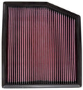 K&N Engineering Replacement Air Filter for BMW 135 and 335 Series, Panel, 11.125 x 10.5 Inches, Reusable Cotton Red