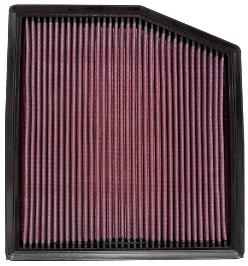 K&N Engineering Replacement Air Filter for BMW 135 and 335 Series, Panel, 11.125 x 10.5 Inches, Reusable Cotton Red