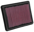 K&N Engineering 33-3024 Replacement Air Filter for Mazda Vehicles, Reusable Cotton Panel, 9.875 x 7.938 Inches