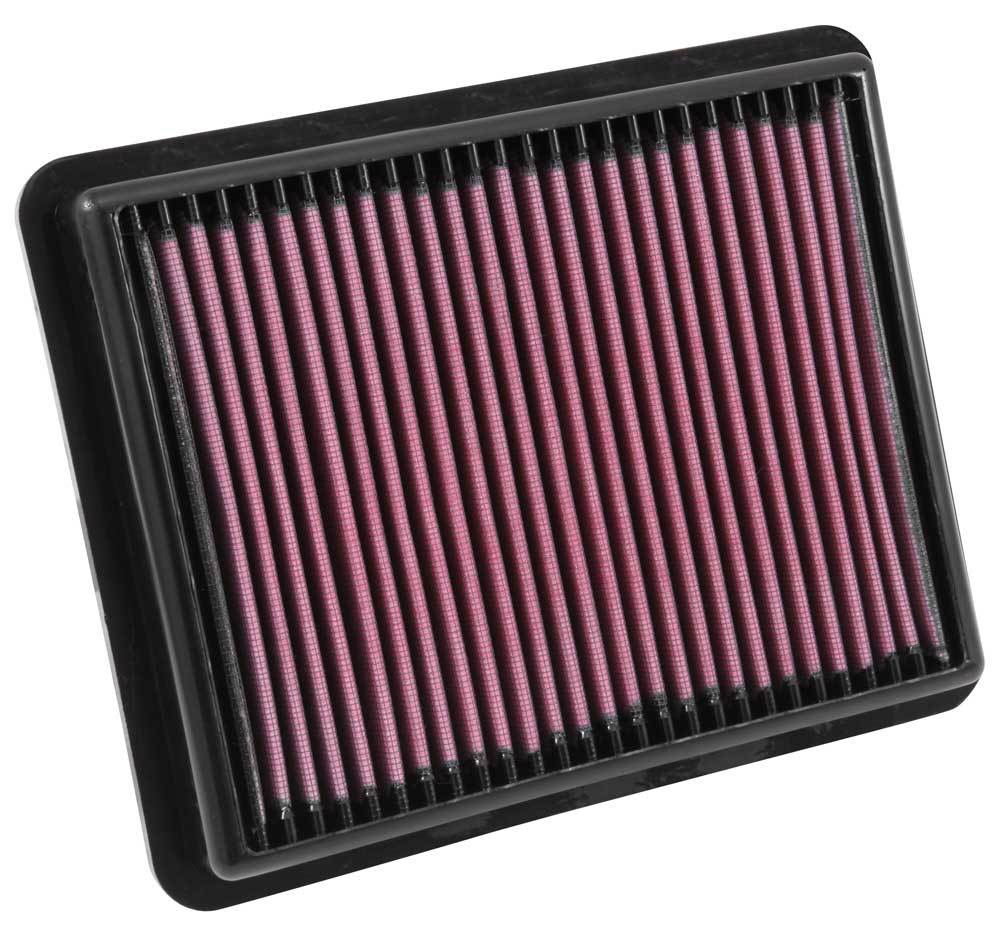 K&N Engineering 33-3024 Replacement Air Filter for Mazda Vehicles, Reusable Cotton Panel, 9.875 x 7.938 Inches