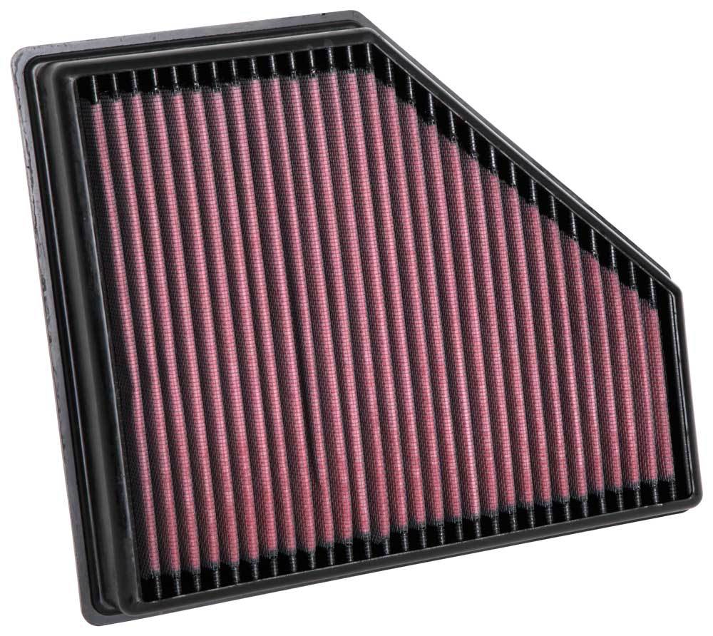 K&N Engineering 33-3136 Replacement Air Filter for BMW Vehicles, Panel Style, 10.688 x 9.156 Inches, Reusable Cotton Material