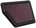 K&N Engineering 33-5045 Replacement Air Filter for Honda Civic and HR-V, 9.28 x 7.22 Inches, Reusable Cotton Element in Red
