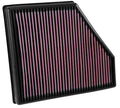K&N Engineering 33-5047 Air Filter Element for Chevy Camaro 2016-2024, Panel, 11.875 x 10.25 Inches, Reusable Cotton, Red Finish