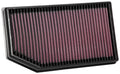 K&N Engineering 33-5076 Air Filter Element for Jeep Wrangler JL 3.6L, Panel, Reusable Cotton, Red