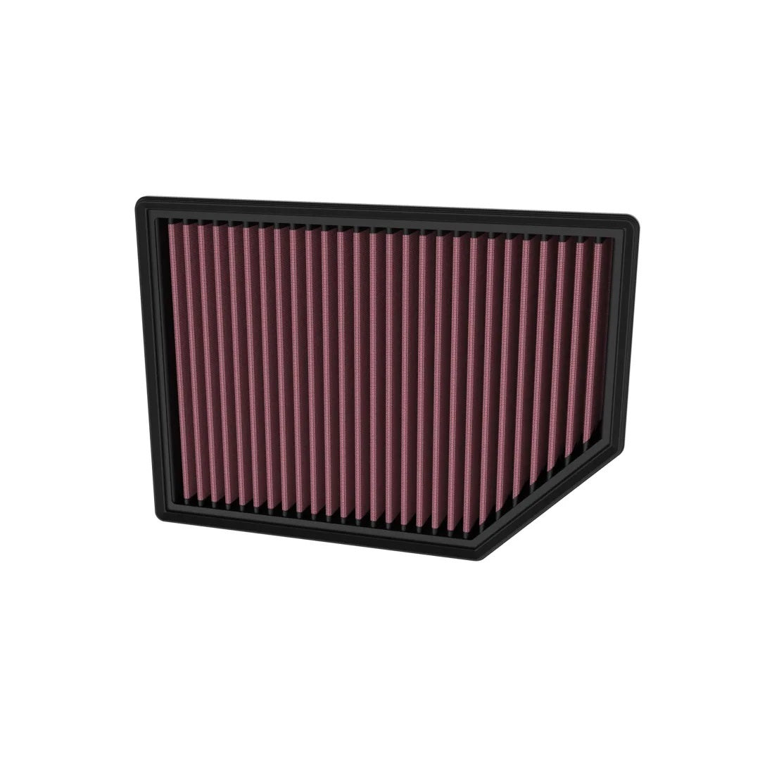 K & N Engineering K&N 33-5125 Replacement Air Filter for Jeep Wagoneer 2023-24, 13.875 x 9.938 inches Panel, Reusable Cotton Filter in Red