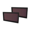 K&N Engineering Replacement Air Filter 33-5134 for Land Rover Range Rover 2022-2024, Panel, 11.875 x 6.875 Inches, Reusable Cotton Filter in Red