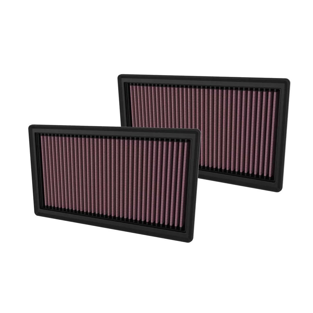 K&N Engineering Replacement Air Filter 33-5134 for Land Rover Range Rover 2022-2024, Panel, 11.875 x 6.875 Inches, Reusable Cotton Filter in Red