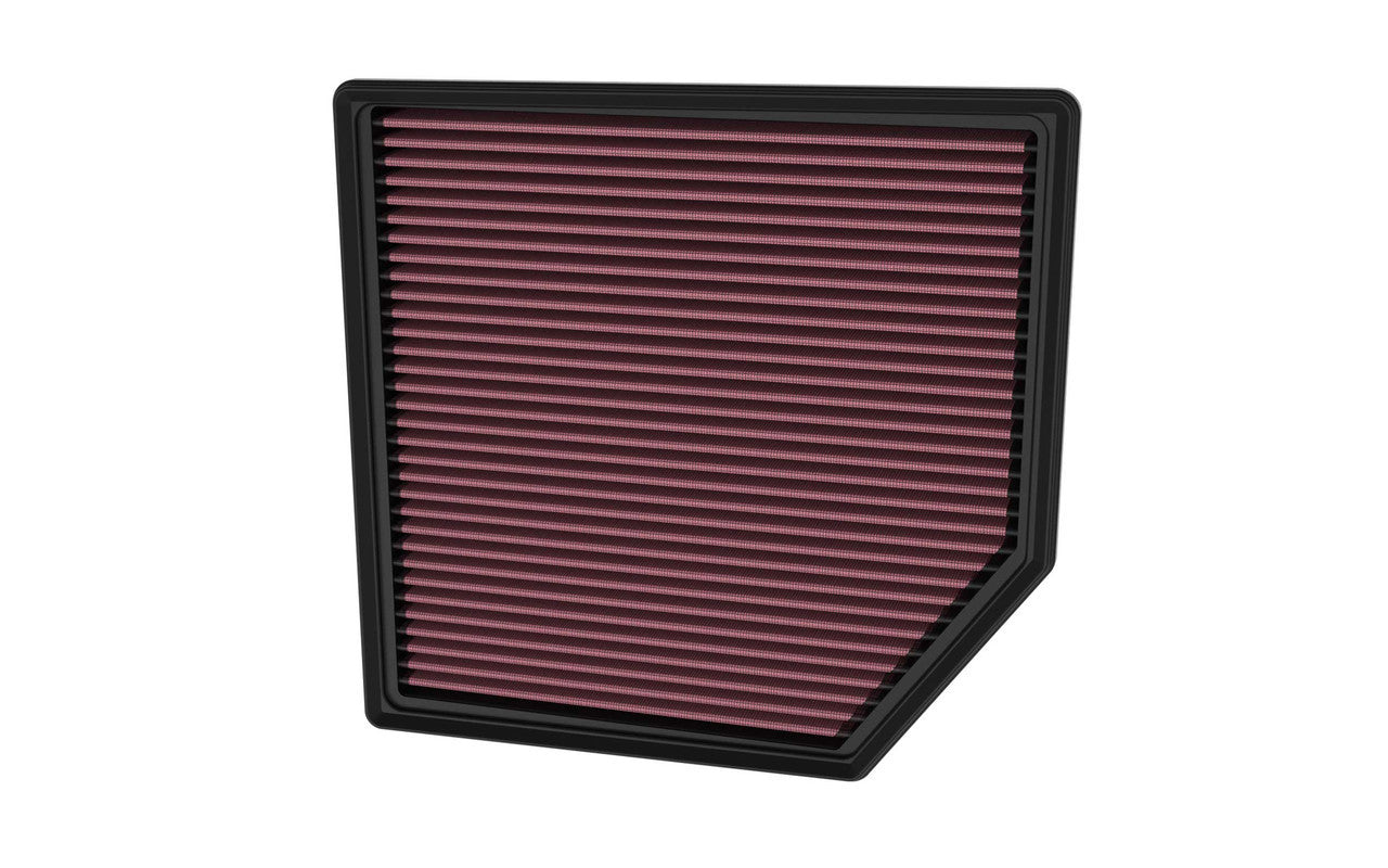 K&N Engineering 33-5143 Replacement Air Filter for GM Midsize Trucks, 11.375 x 10.875 Inches, Reusable Cotton Element