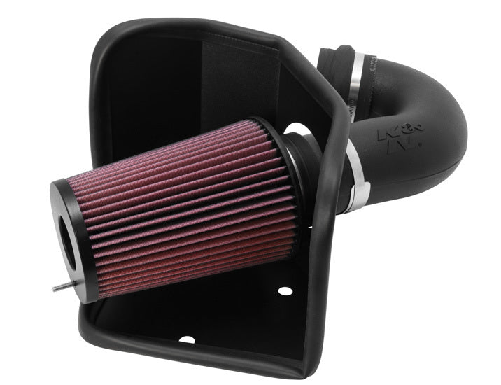 K&N Engineering 57-1525 Air Induction System for Dodge Ram 5.9L, Reusable Oiled Filter, Plastic, Black
