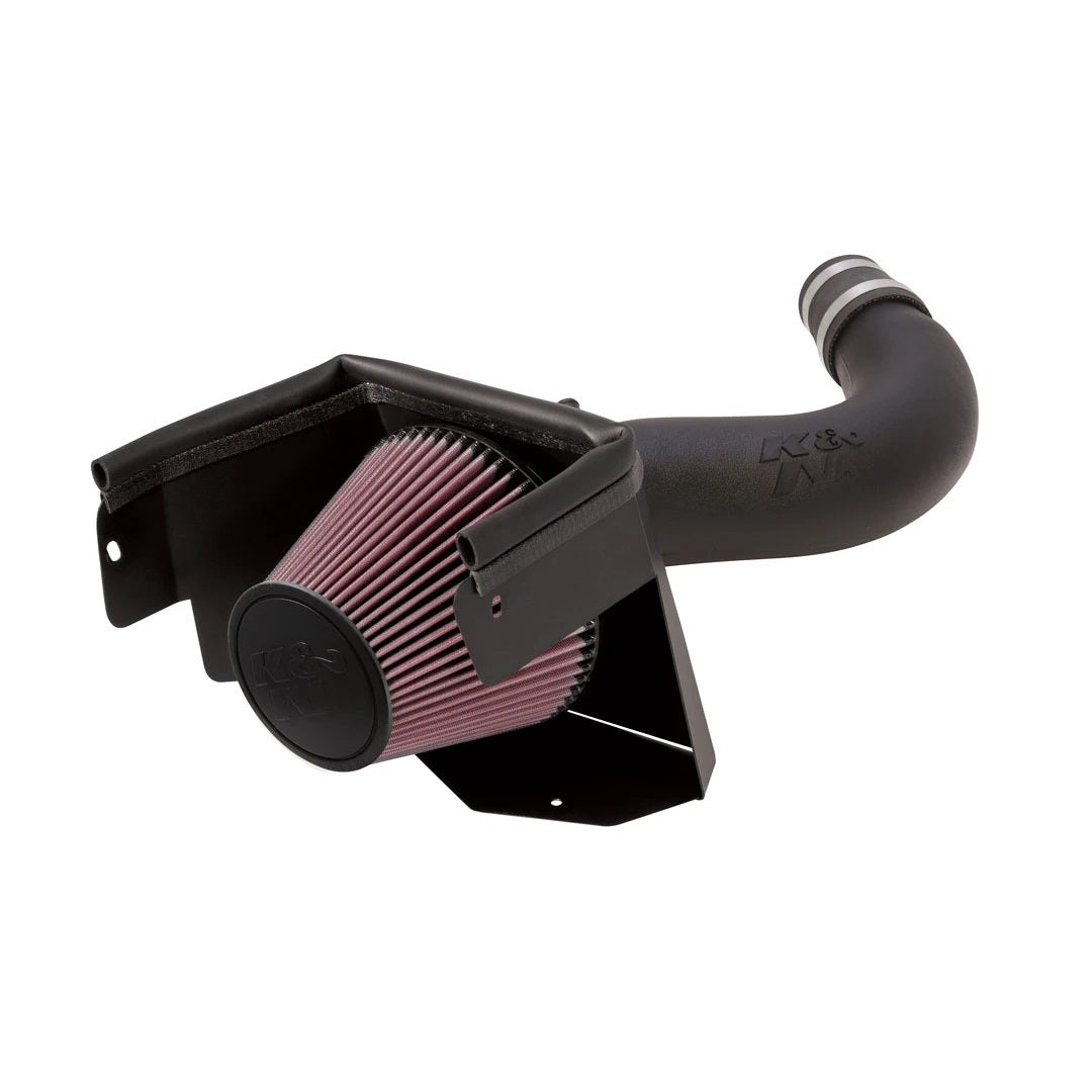 K&N Engineering 57-1553 Air Induction System for Jeep Wrangler JK 3.8L, Reusable Oiled Filter, Black Plastic