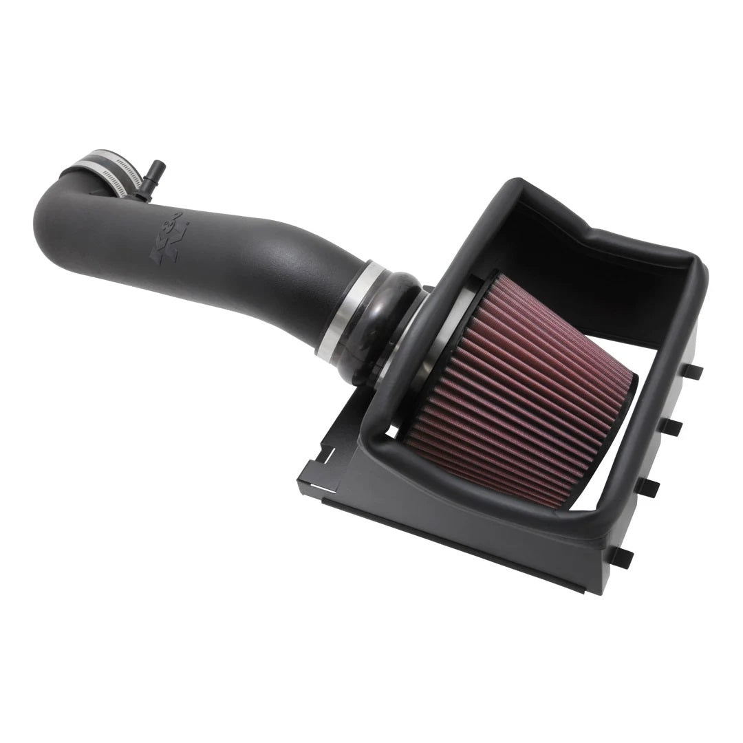 K&N Engineering 57-2581 Air Induction System for Ford F-150 5.0L V8, Reusable Oiled Filter, Black Plastic