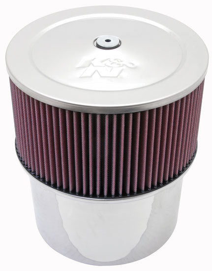 K&N Engineering VS Filter Assembly 58-1210 with Velocity Stack, 9-Inch Round, 5-Inch Element, Polished Stainless Steel