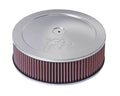 K&N Engineering 60-1180 Air Cleaner Assembly for Custom Vehicles, 11 Inch Round with Chrome Finish and 3.5 Inch Element