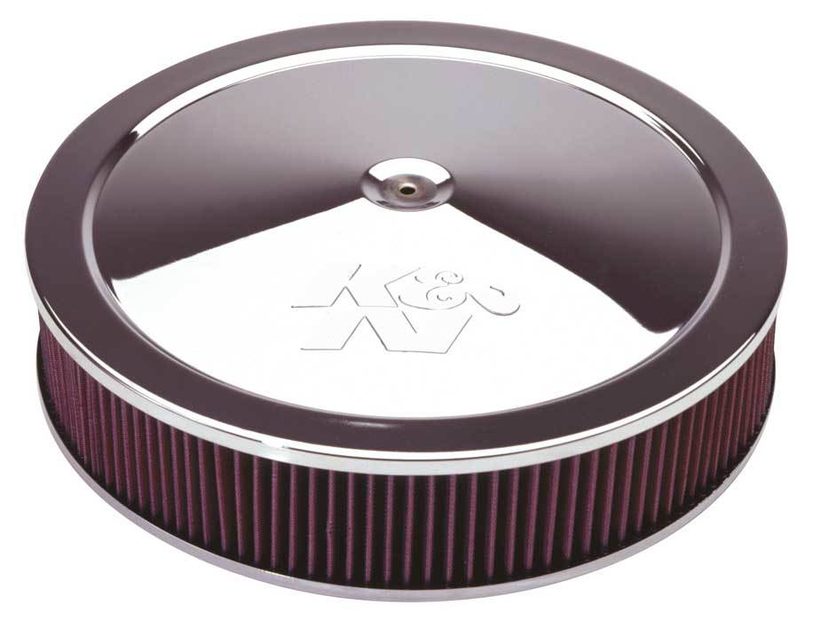 K&N Engineering 60-1640 16-Inch Dominator Air Filter Assembly with Drop Base and Chrome Steel Finish