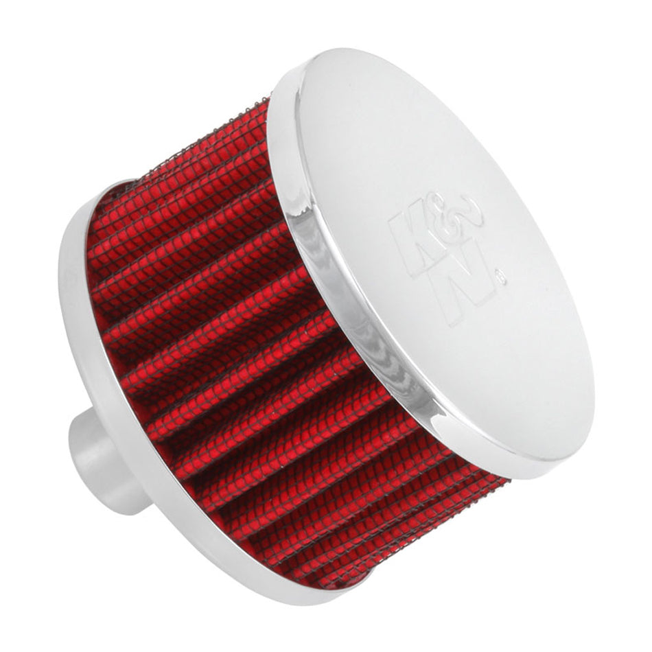 K&N Engineering 62-1160 Crankcase Vent Filter with Steel Construction and Chrome Finish
