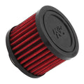 K&N Engineering 62-1410 Round Clamp-On Breather Filter for 1-Inch OD Tubes, Rubber, Black