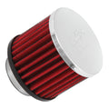 K&N Engineering 62-1460 1.5 Inch Round Breather with Chrome Top and Rubber/Steel Construction