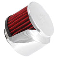 K&N Engineering 62-1513 Round Breather with Chrome Shield for 1-3/8 Inch OD Tubes