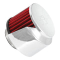 K&N Engineering 62-1514 1.5 Inch Round Breather with Chrome Shield and Clamp-On Design