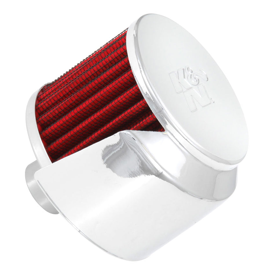 K&N Engineering Dee-Flektor Filter K&N 62-1520 Push-In Round Breather with 1-Inch Hole and Chrome Finish