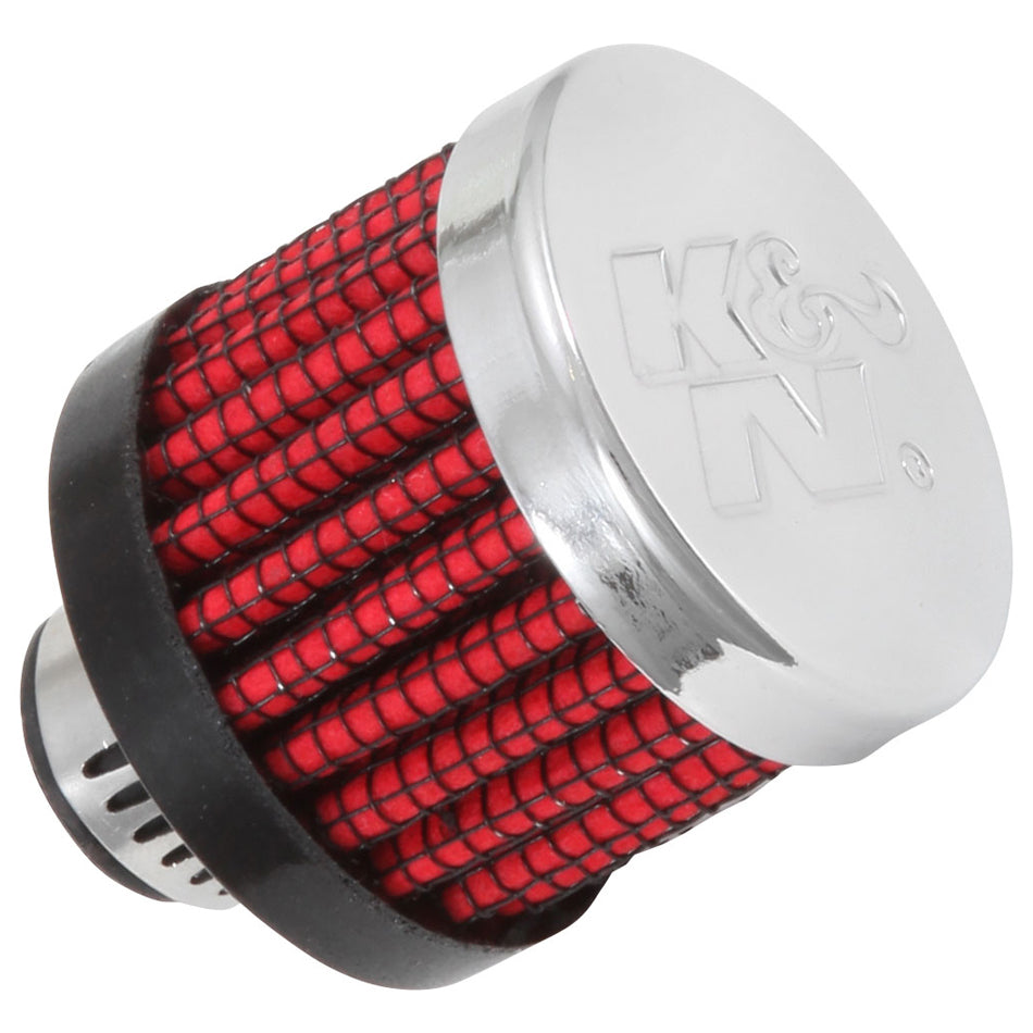 K&N Engineering Breather Vent K&N 62-2470 Clamp-On Round Breather with 5/16 Inch OD Tube