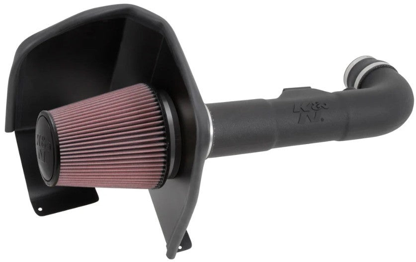K&N Engineering 63-3082 Air Induction System for GM Fullsize SUVs and Trucks, 2014-2020, 5.3L V8, Black Plastic, Reusable Oiled Filter