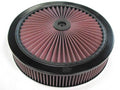 K & N Engineering 66-3040 Air Cleaner Assembly, 14-Inch X-Stream Top, 3-Inch Element, 5-1/8-Inch Carb Flange, Dropped Aluminum Base, Black Powder Coat Finish