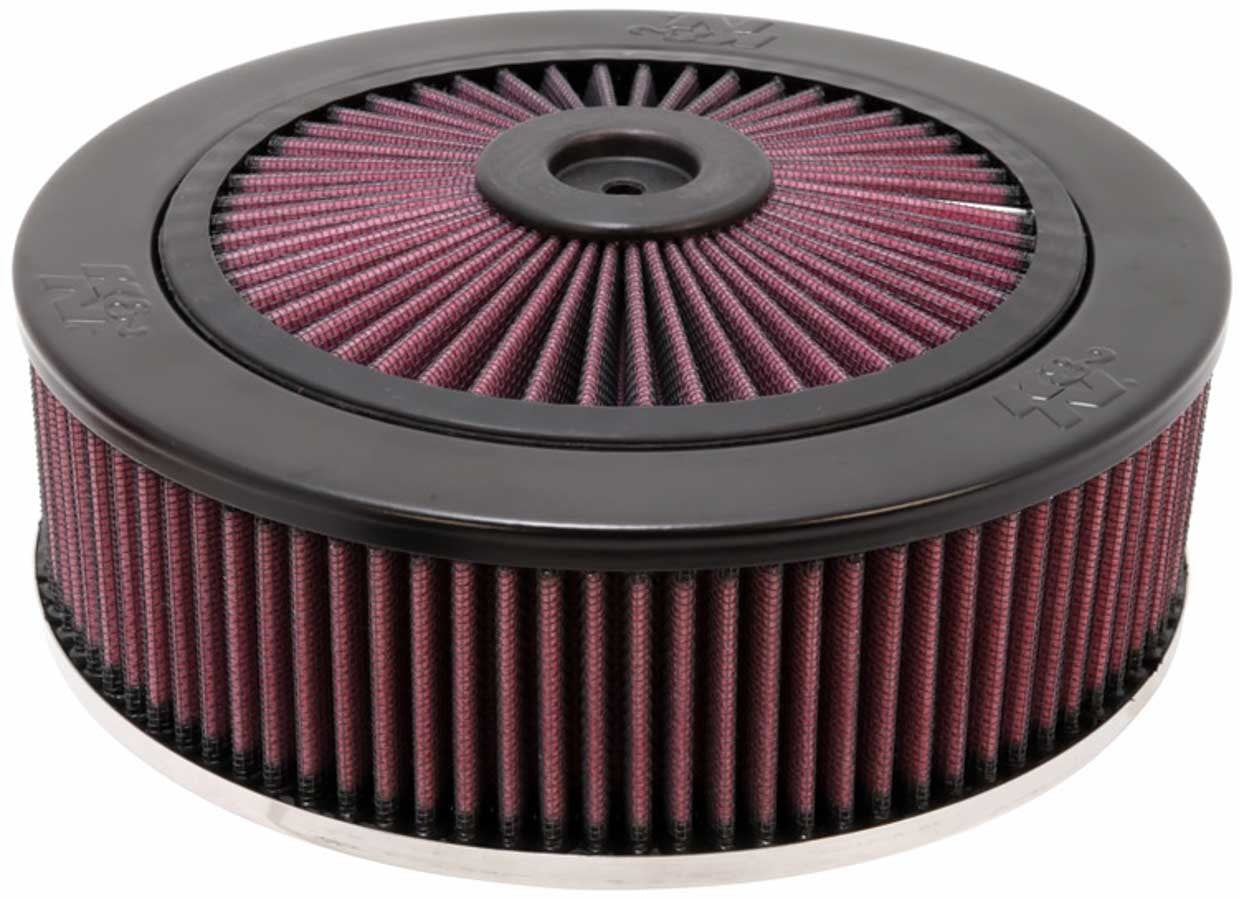 K & N Engineering 66-3150 Air Cleaner Assembly with X-Stream Top, 9 Inch Round, Aluminum, Black Powder Coat