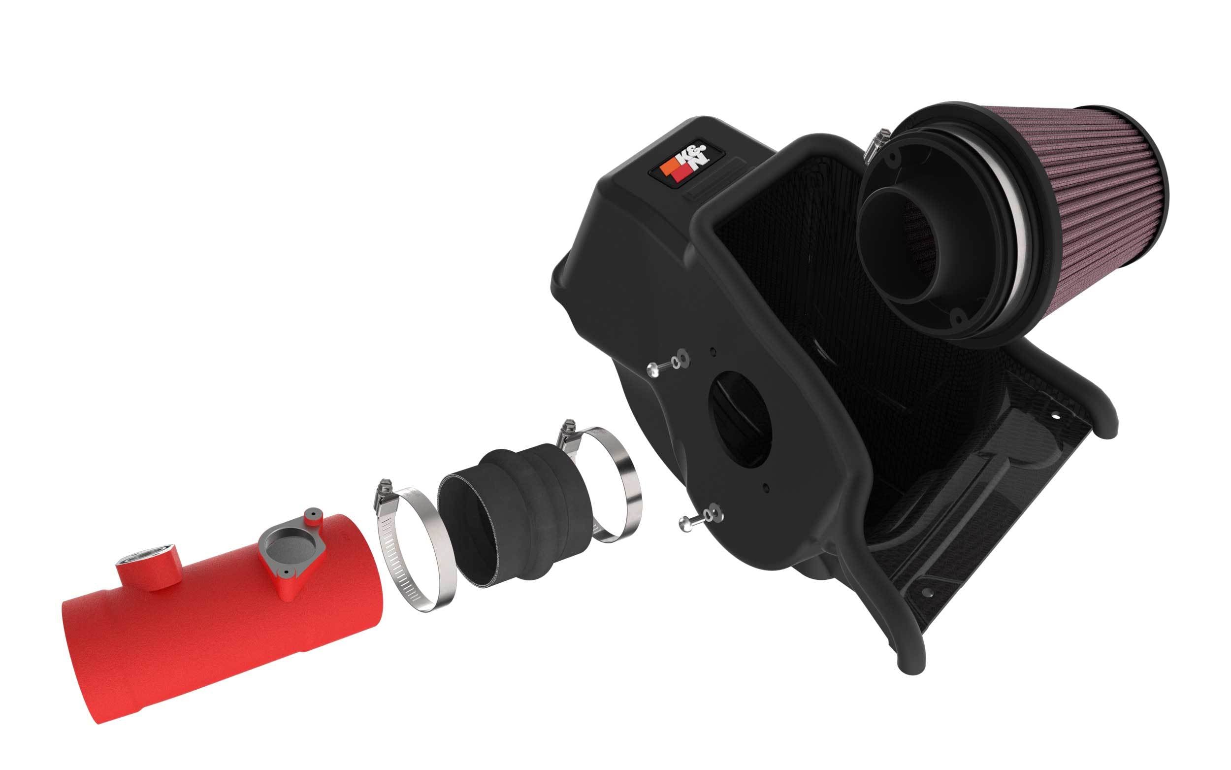 K&N Engineering 69-1511TWR Air Intake System for Honda 4-Cylinder Engines with Reusable Oiled Filter and Aluminum Construction