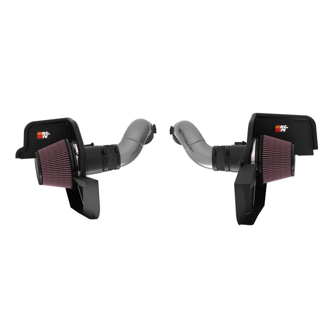 K&N Engineering 69-3541TC 63 Series AirCharger Air Intake Kit for Ford Mustang 2024-2026 with Reusable Oiled Filter and Aluminum Gray Finish