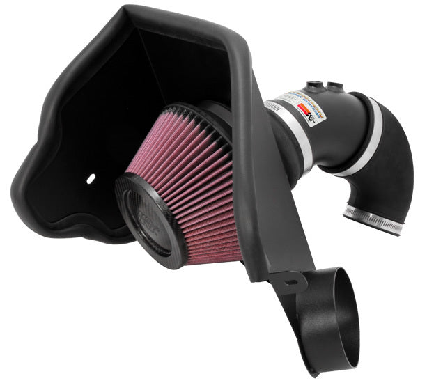 K&N Engineering 69-5302TTK Air Induction System for Hyundai Genesis 2010-2012, Reusable Oiled Filter, Aluminum, Black Finish