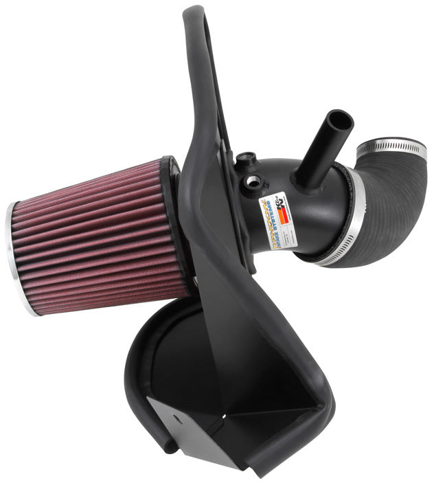K&N Engineering 69-5311TTK Air Intake System for Hyundai Genesis 2013-2014, 4-Cylinder, Black Aluminum, 69 Series Typhoon Reusable Oiled Filter