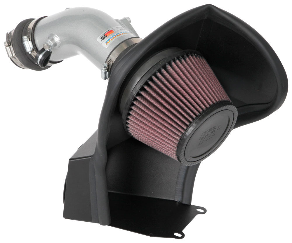 K&N Engineering 69-8758TS 69 Series Typhoon Air Intake System for Toyota Corolla (2018-2026) with Reusable Oiled Filter and Aluminum Finish