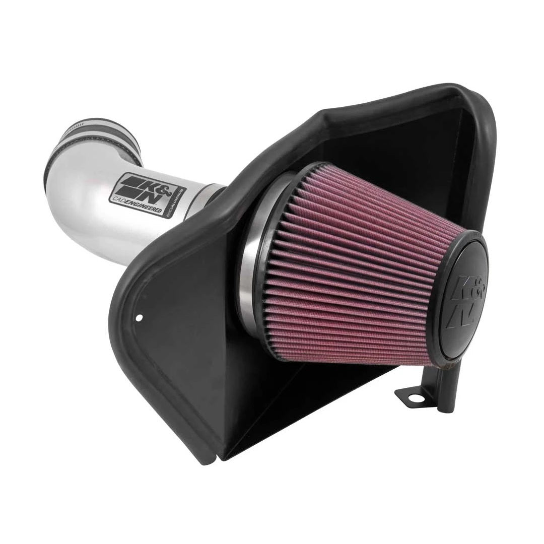 K&N Engineering 77-1567KS Performance Air Intake System for Dodge Durango and Jeep Grand Cherokee, Reusable Oiled Filter, Aluminum Finish