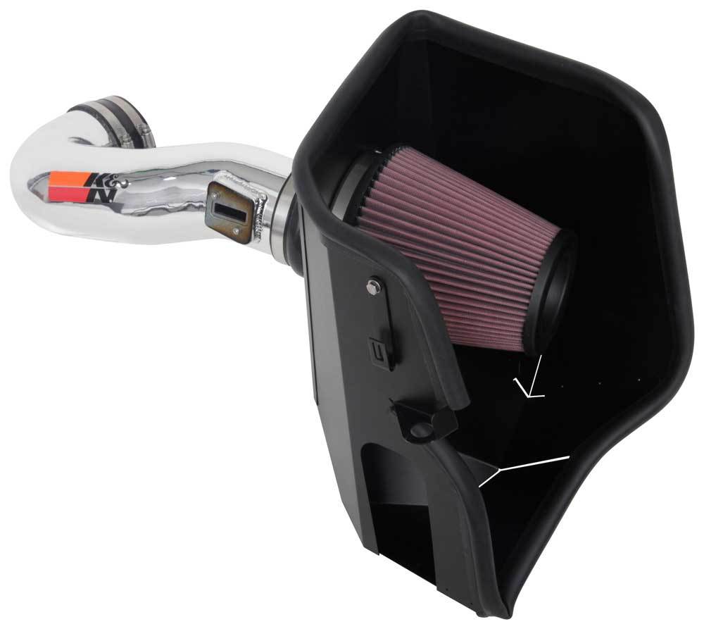 K&N Engineering 77-3110KP Air Intake System for GM GenV LT-Series, Fullsize SUV and Truck