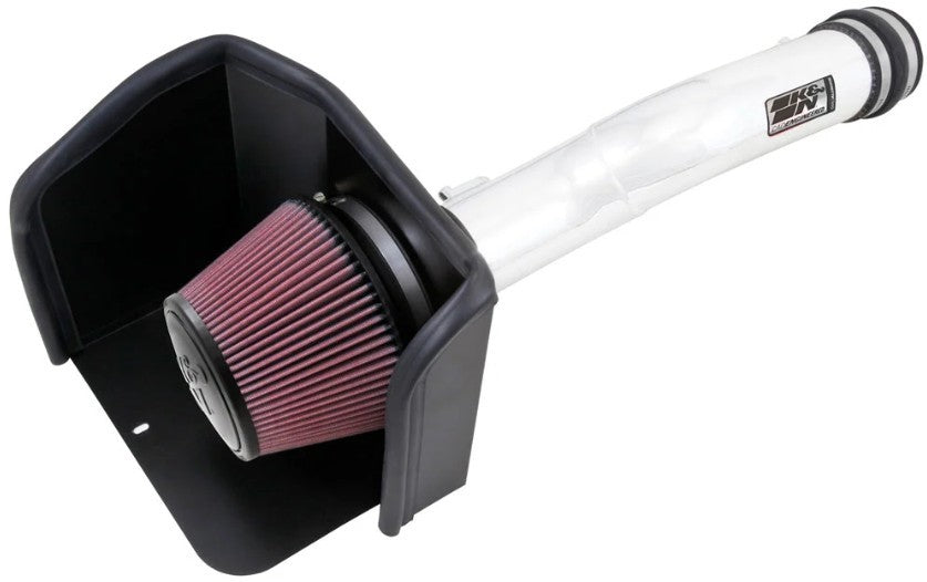 K&N Engineering 77-9039KP Performance Air Intake System for Toyota Tacoma 2016-2023, Aluminum, Polished Finish